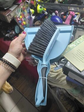 great value strong bristles dust broom & dustpan combo- no sides, no drink small